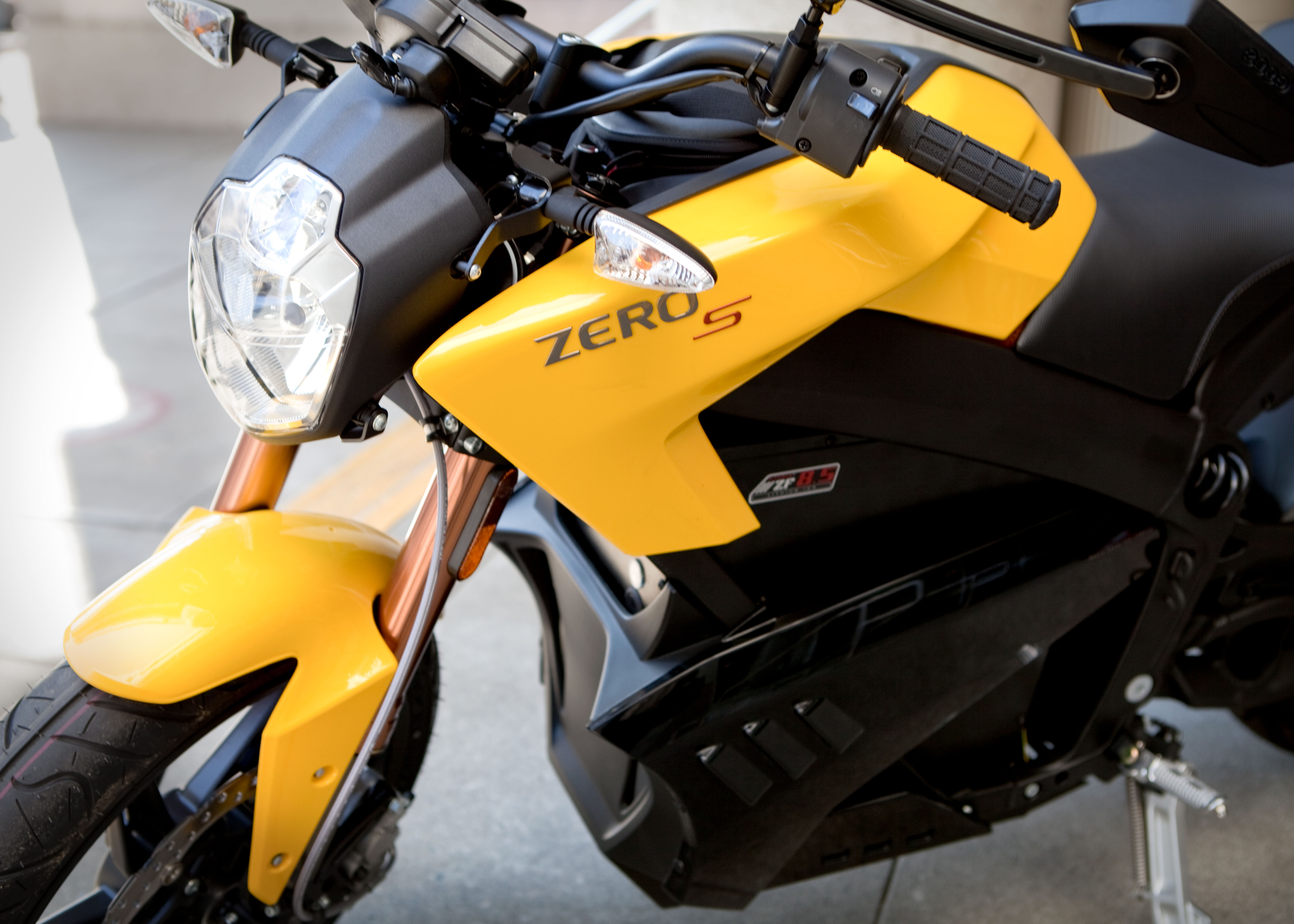 Yellow Zero Motorcycles Electric Motorcycle