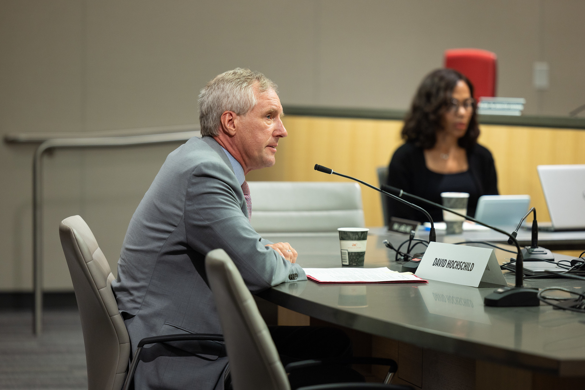 Photo of Chair David Hochschild during his reconfirmation hearing.