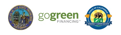 Logos for Go Green and for the California Energy Commission