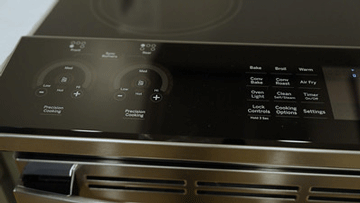 Left side of digital control for an electric range 