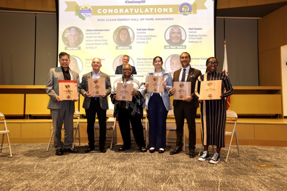 Photo of the 2025 Clean Energy Hall of Fame winners.