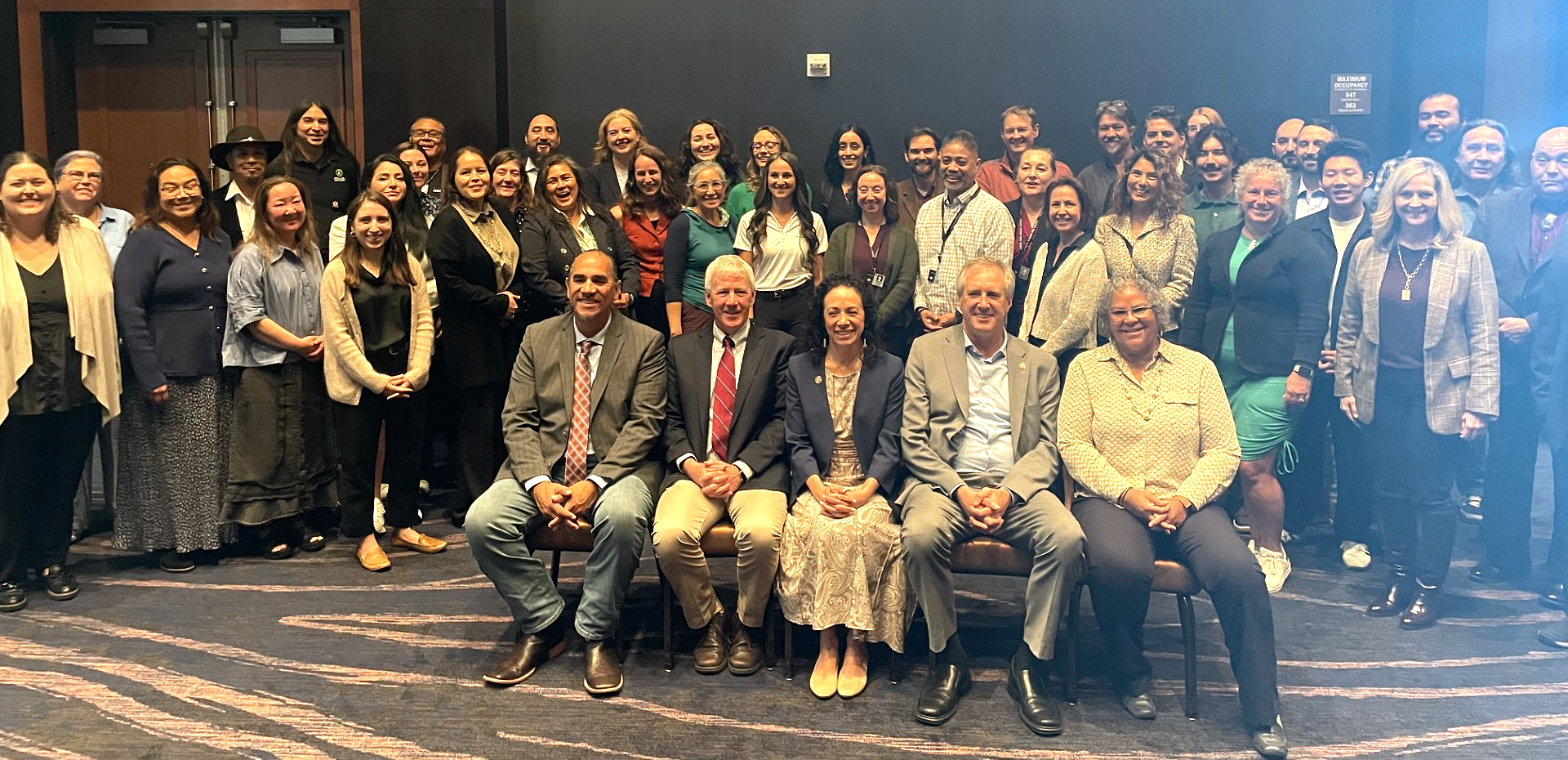 Group photo of attendees at first day of Summit on Tribal Energy Enterprise and Workforce Development.