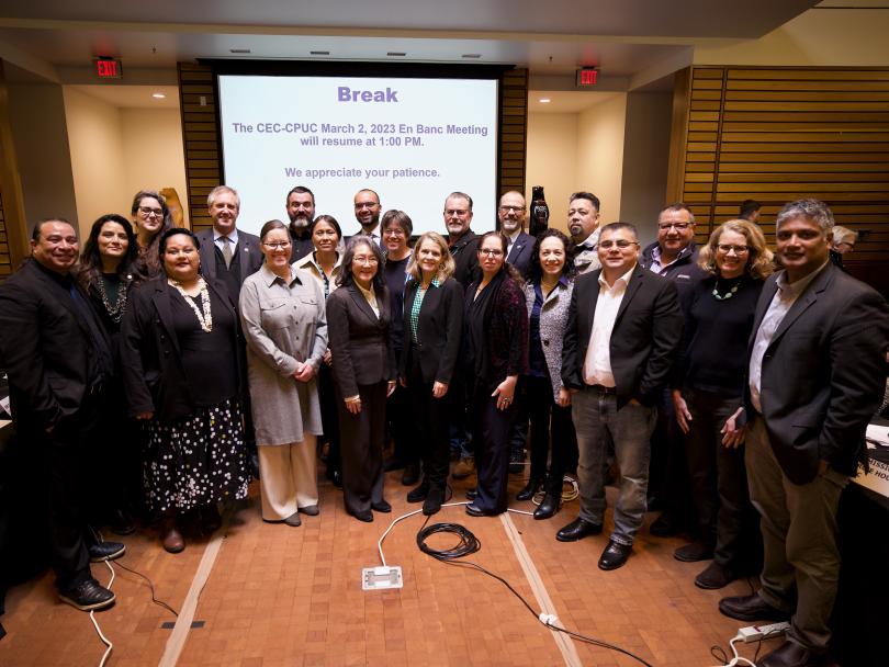 Native American tribal leaders, commissioners from the California Energy Commission and the California Public Utilities Commission, and federal agency representatives.