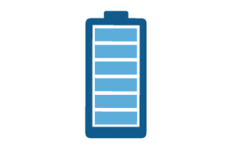 pictograph of fully charged battery