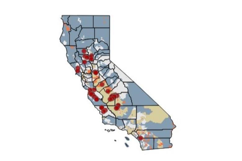Renewable Energy for Agriculture Program Dashboard Map.
