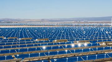 Solar Thermal Array in the desert